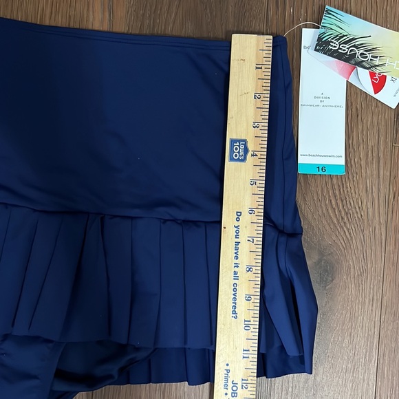NWT Size 16 BEACH HOUSE Sophie Pleated Skirted Swim Bottom with Attached Bikini - Picture 12 of 16